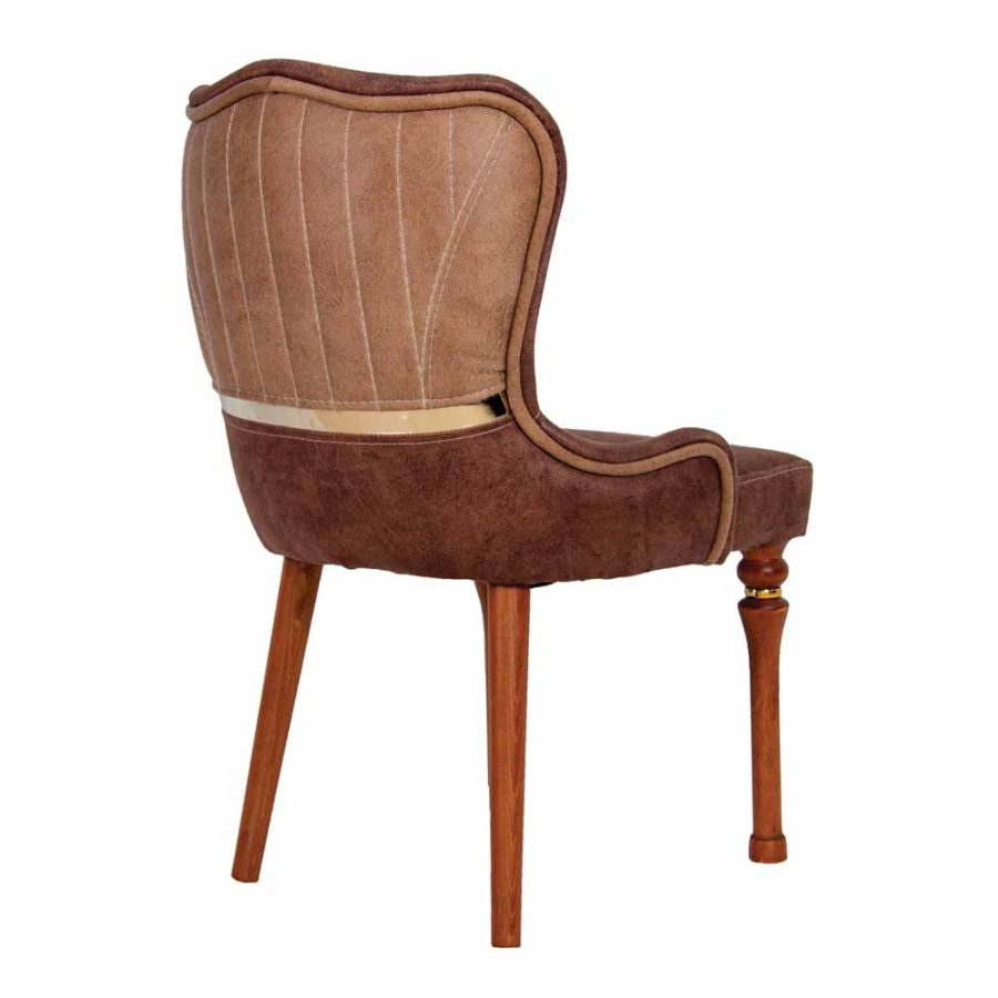 صندلی لاریندا با رنگ قهواه ای نما از پشت